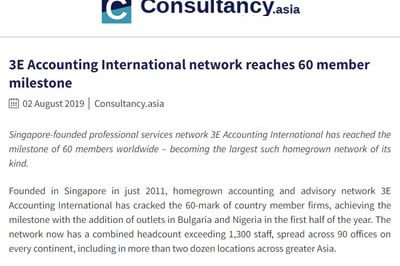 3E Accounting International Network Achieves 60-Member Milestone