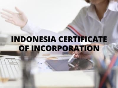 Indonesia Certificate of Incorporation