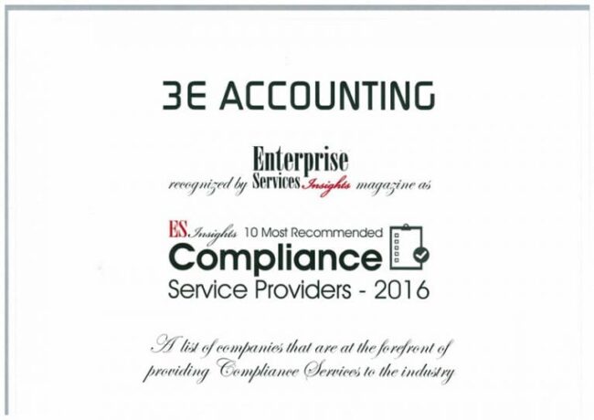 Enterprise Services Insights Ranks 3E Accounting Among the Top 10 Premium Compliance Service Providers in the APAC Region