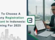 Professional reviewing company setup options in Indonesia.