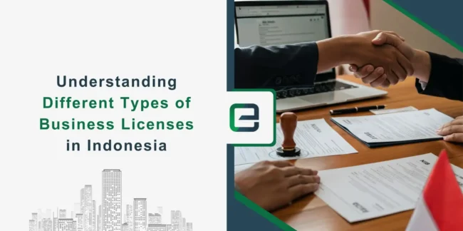 Business license agreement being signed in Indonesia with handshake.